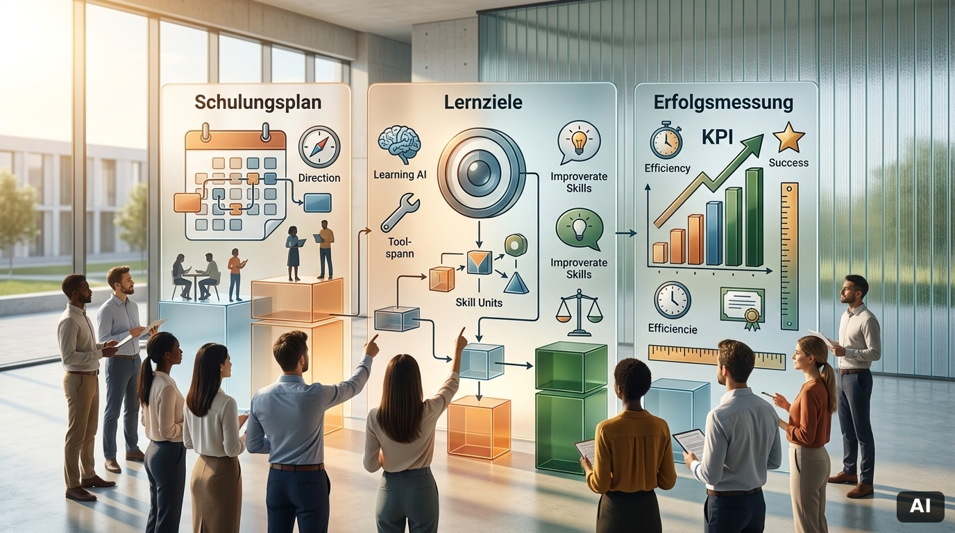 KI Schulungsplan Mitarbeiter Lernziele und Erfolgsmessung – Titelbild zum Artikel